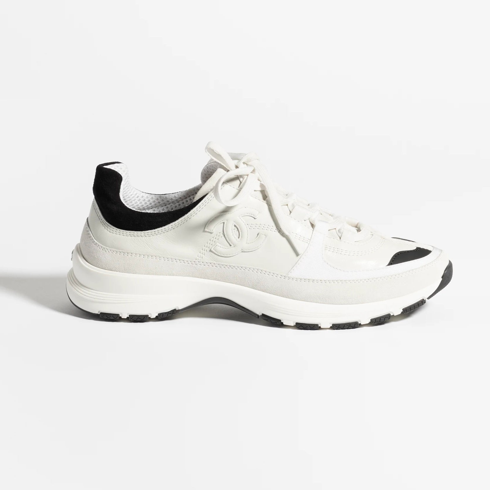 Chanel Men's And Women's Spring/Fall Fashion Casual Round Toe Lace Up Leather Suede Sneakers with Slightly Thickened Sole Shoes #78726