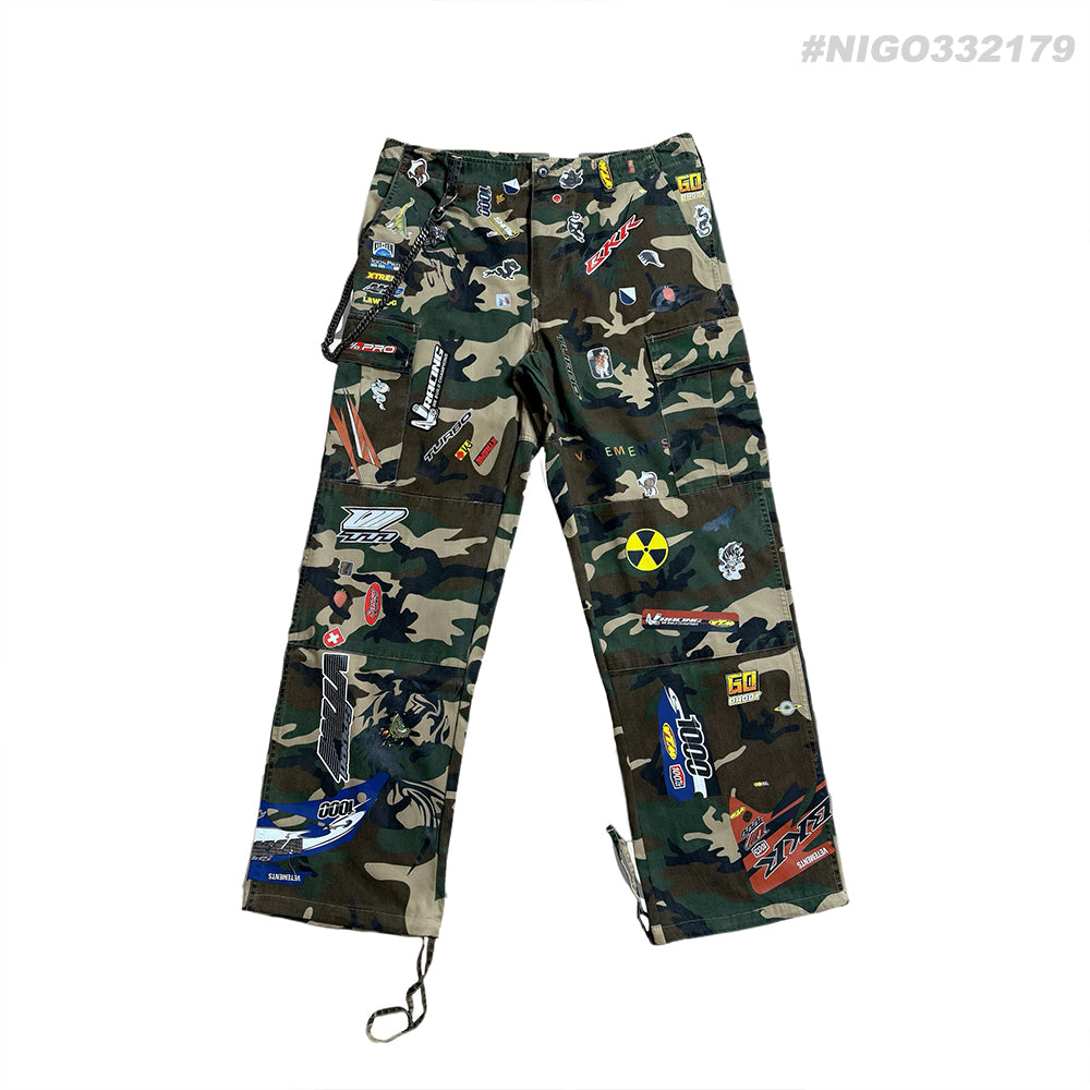 VETEMENTS Opium YVL Style Camouflage Sticker Printed Straight Overalls Playboicarti Same Style #332197