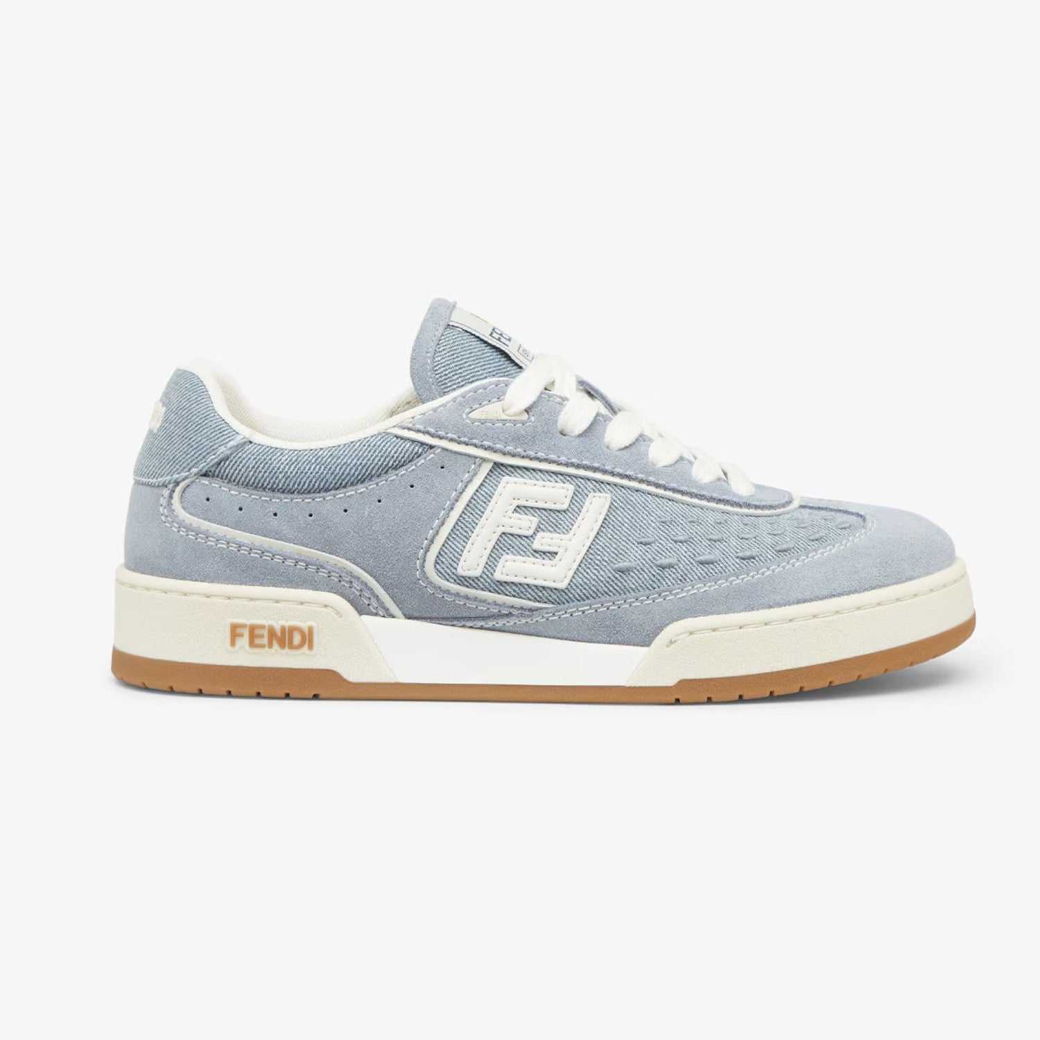 Fendi Match Leather Suede Low Top Shoes Women's Men's Spring Summer Round Toe Lace Up Colorblocking Fashion Casual Retro Shoes #81414