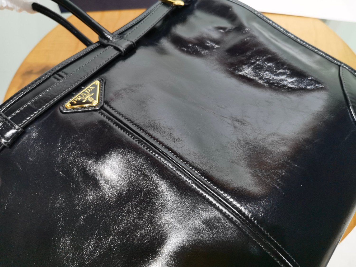 Prada Bonnie Soft Lux Women's Series Solid Color Oil-Waxed Leather Logo Handbag Casual Crossbody Bag Bags #77824