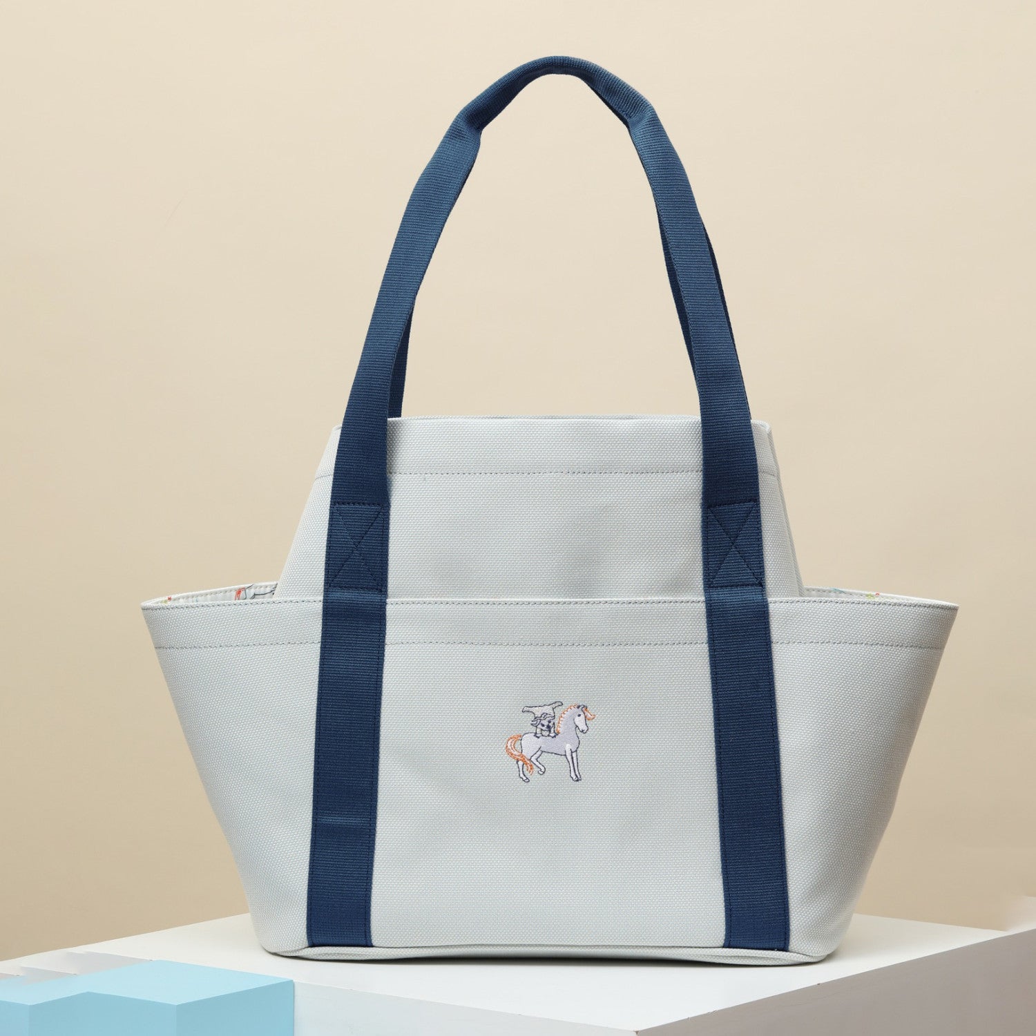 Hermes Unisex Fashion Casual Wool Linen Cotton Color Block Parenting Bag Shoulder Bag Tote Bag Bags #78794