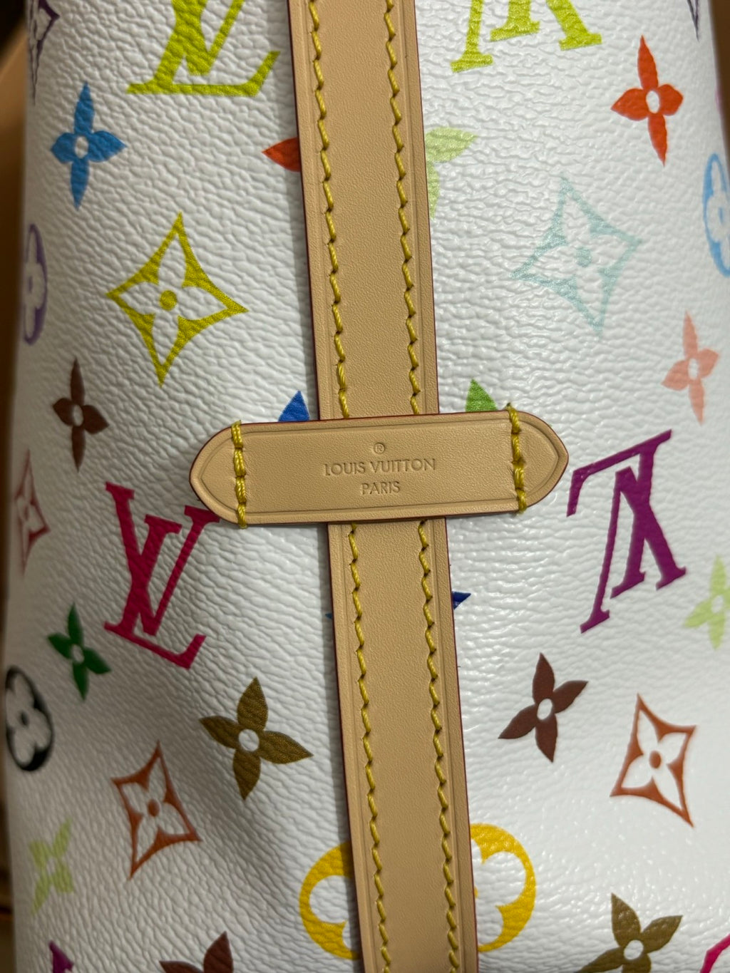 Louis Vuitton LV x TM CARRYALL Women's Detachable Adjustable Shoulder Strap Colorful Logo Printed Coated Canvas Tote Shoulder Bag Bags #75465