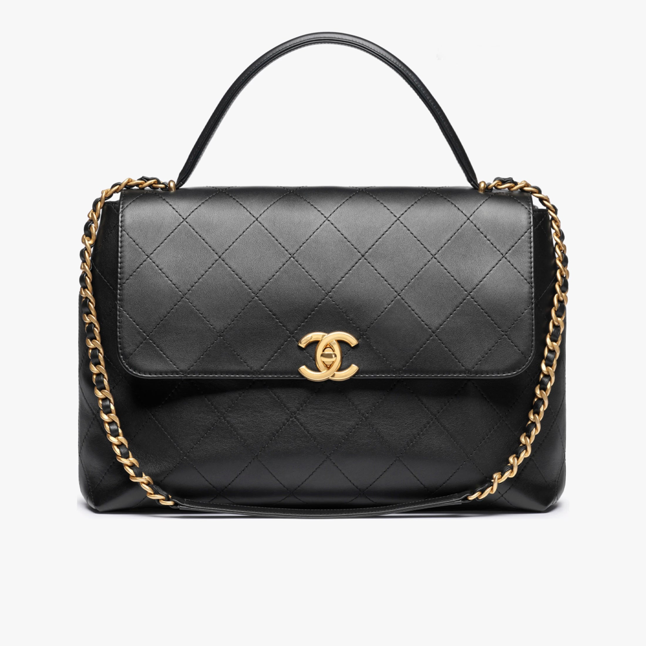 Chanel Spring And Summer Maxi Mouth Cover Bag With Handle Women's Temperament Fashion Luxury Gold Buckle Flap Bag Chain Clutch Bags  AS5543-B20111-94305 #76836