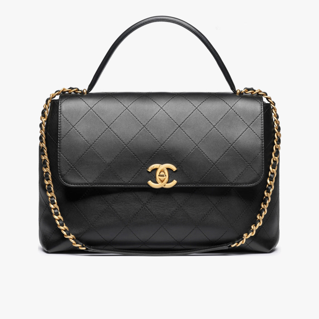 Chanel Spring And Summer Maxi Mouth Cover Bag With Handle Women's Temperament Fashion Luxury Gold Buckle Flap Bag Chain Clutch Bags  AS5543-B20111-94305 #76836