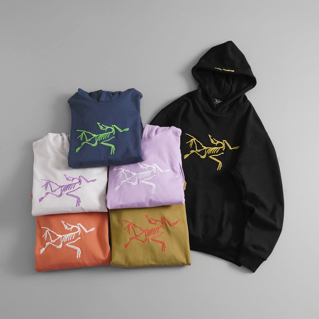 Arcteryx Men's and Women's Autumn Clashing Logo Printed Solid Color Loose Hooded Sweatshirt Pullover #97948