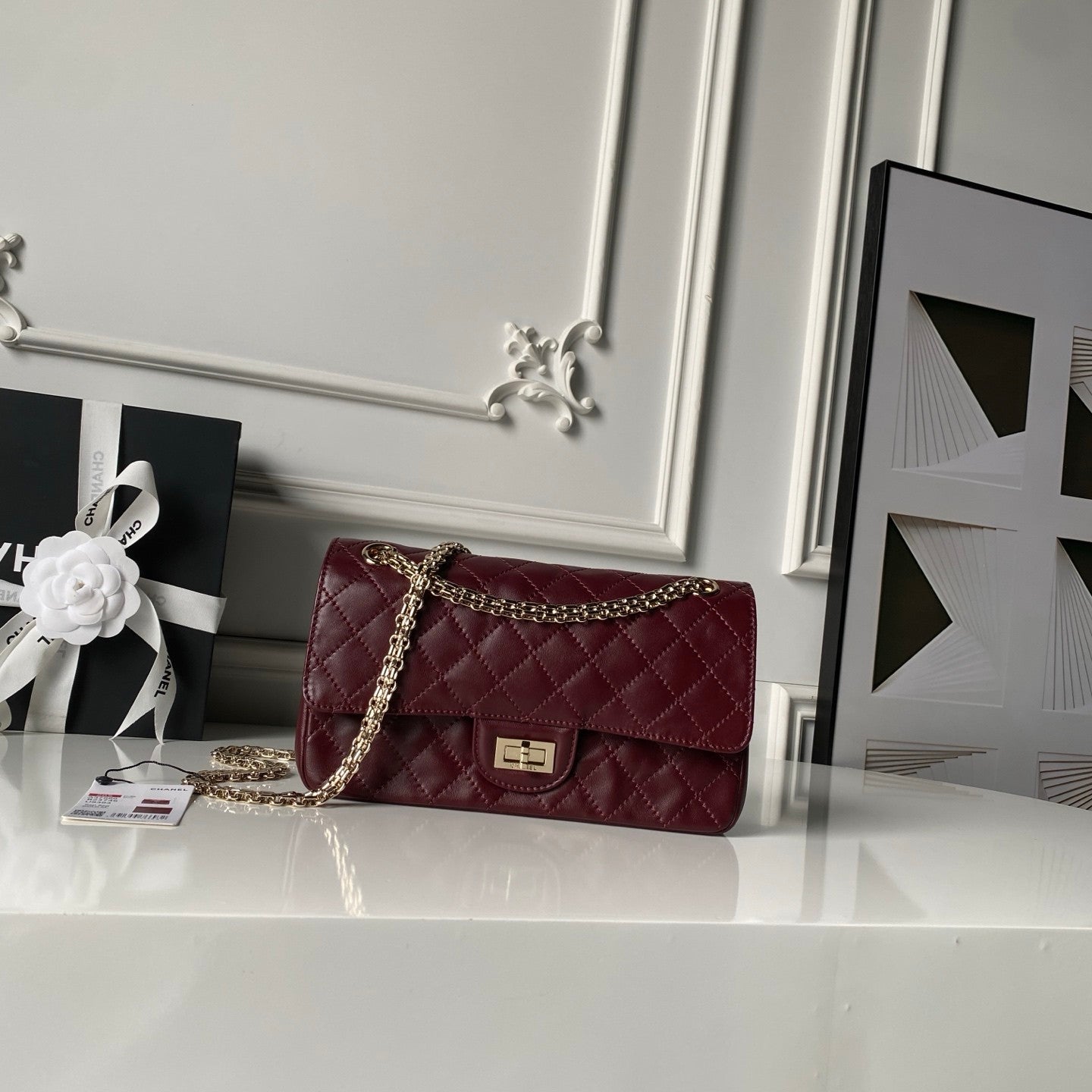 Chanel 26s Crushed Leather Traditional Classic 2.55 Vintage Calfskin Flap Bag With Black And Gold Chain Crossbody Bag Lady Bags A37586 #197121