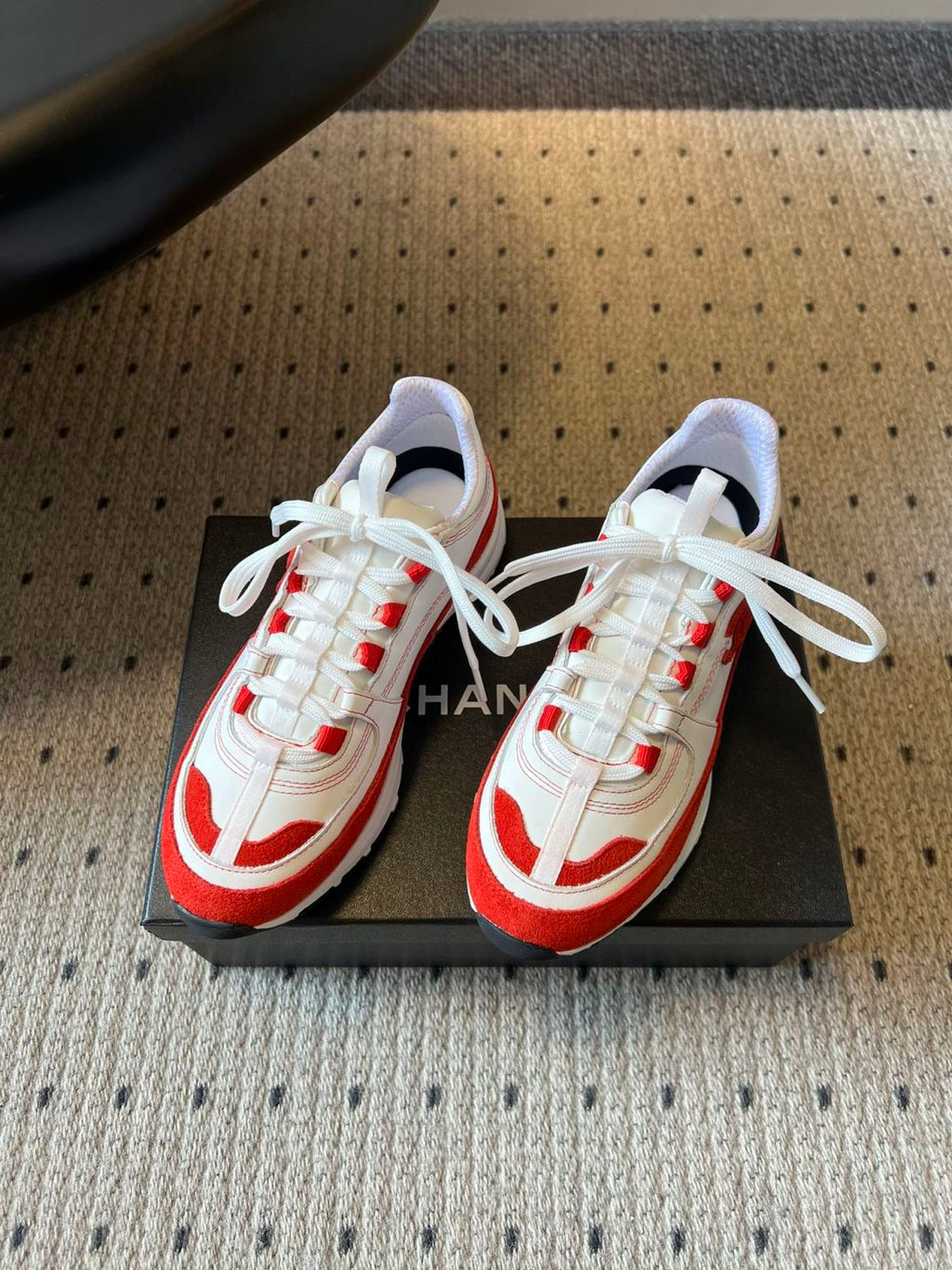 Chanel Calfskin and Suede Calfskin Sneakers #377374