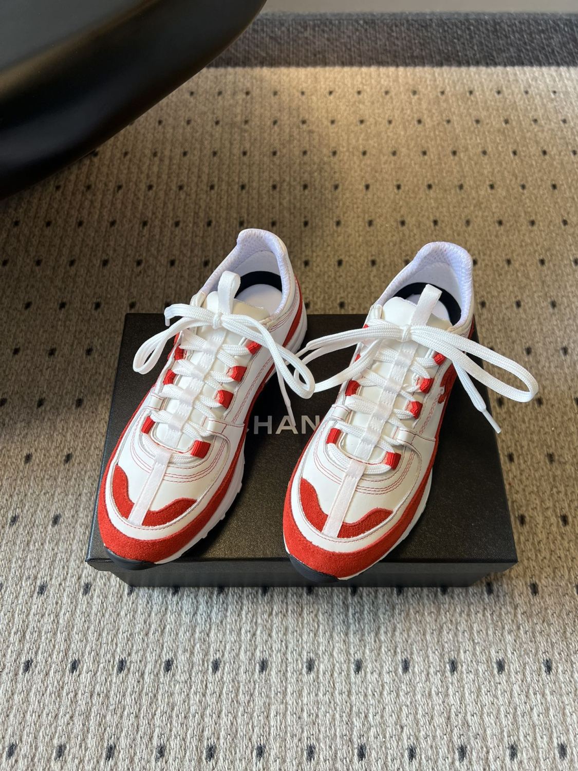 Chanel Calfskin and Suede Calfskin Sneakers #377374