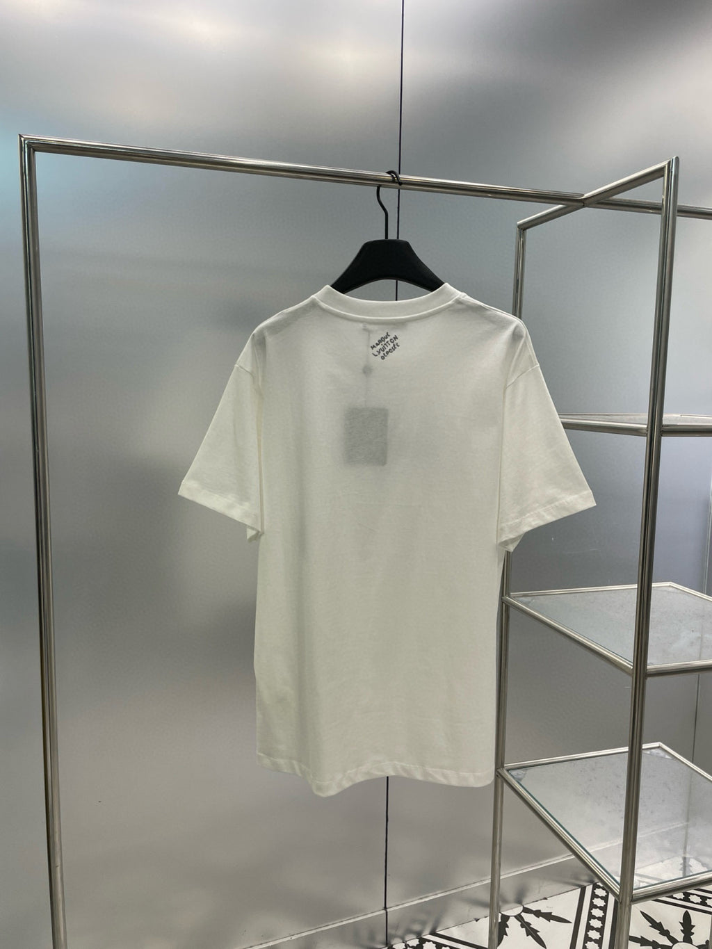 Louis Vuitton Men's Summer Cotton Hot Drill Logo Solid Color Round Neck Short Sleeve T-Shirt #98147