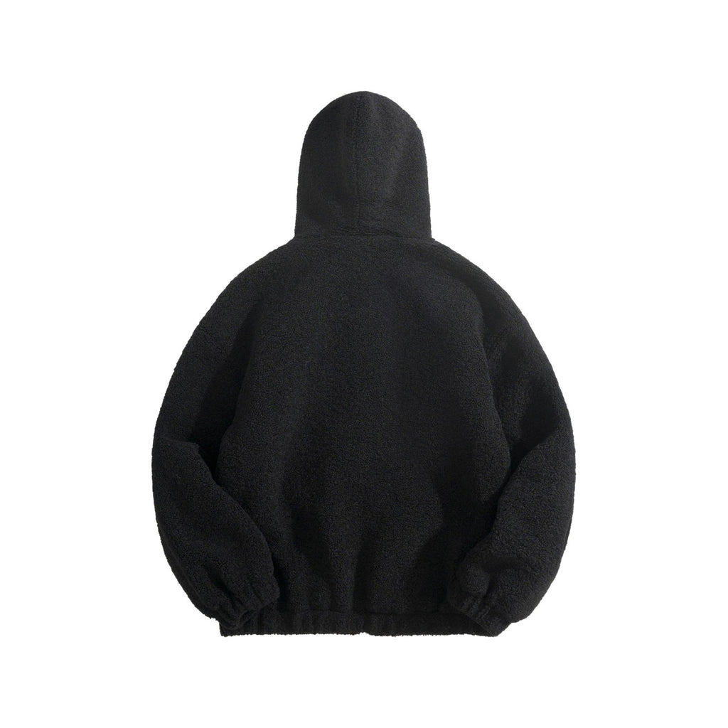 Celine Hooded Jacket in Wool and Cotton Fleece #333474