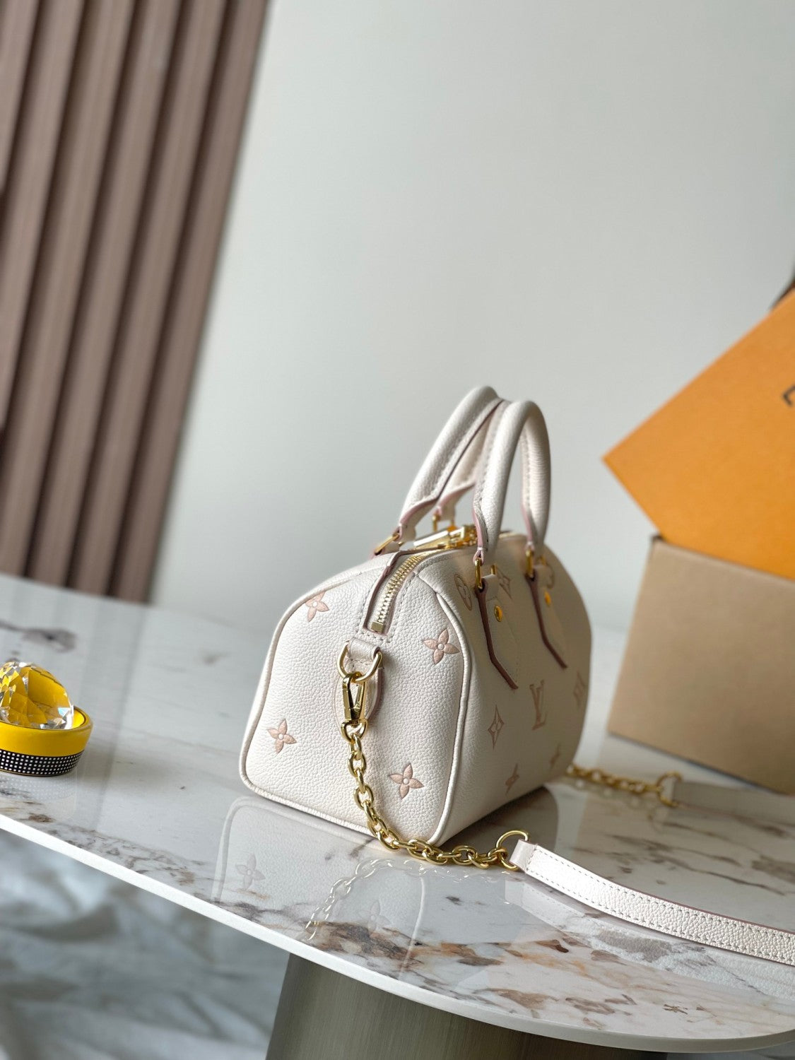 Louis Vuitton Speedy Bandoulière 20 Women's Removable Adjustable Shoulder Strap Zipper Closure Letter Printed Coated Canvas Shoulder Slanting Handbag Bag Bags #77453