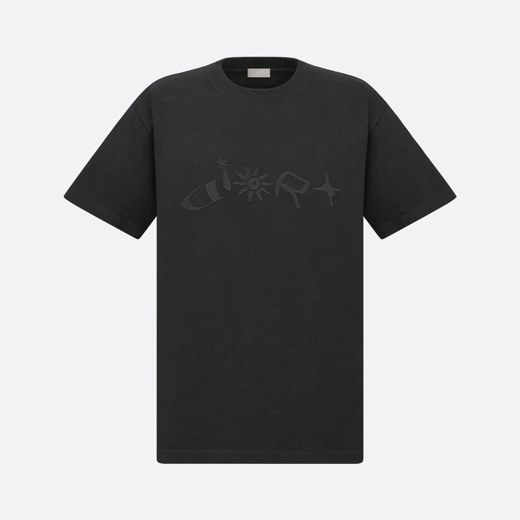 Dior Men's Summer Embroidered Print Solid Color Cotton Crew Neck Short Sleeve T-Shirt #77831