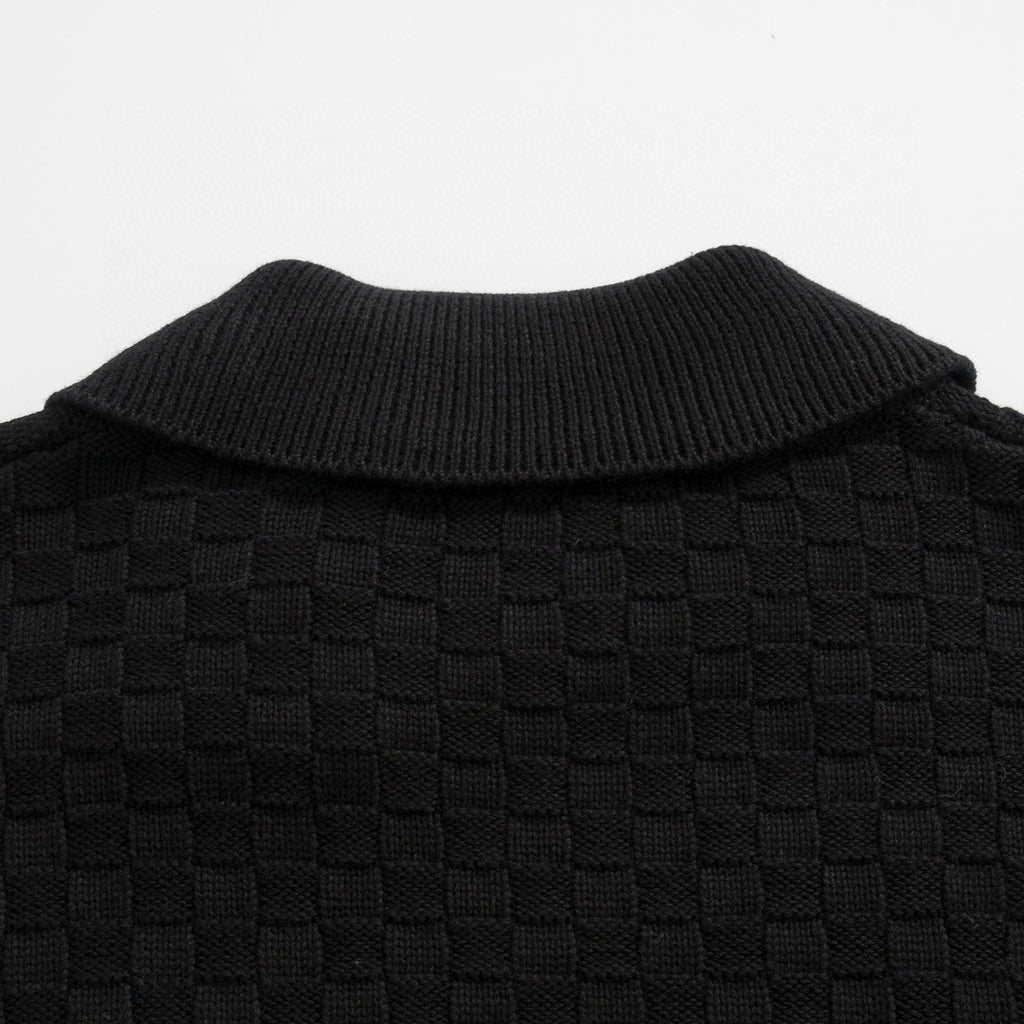 Louis Vuitton Damier Polo Neck Knitted Long Sleeve Pullover Sweater #21884