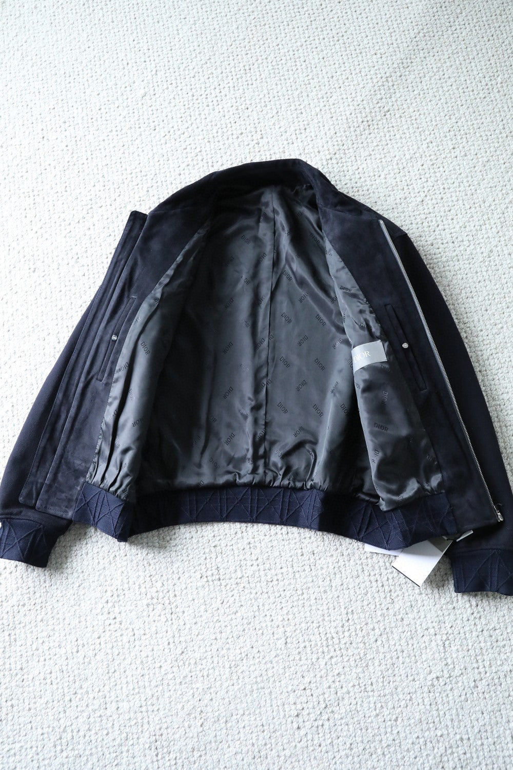 Dior Men's Suede Zip Lapel Jacket #96656