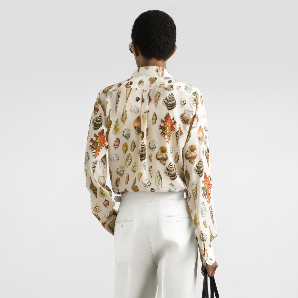 Dolce&Gabbana Shell Printed Silk Martini Shirt Men's Spring And Summer Long Sleeve Single Breasted Fashion Elegant Casual Shirt Ngvp #1978