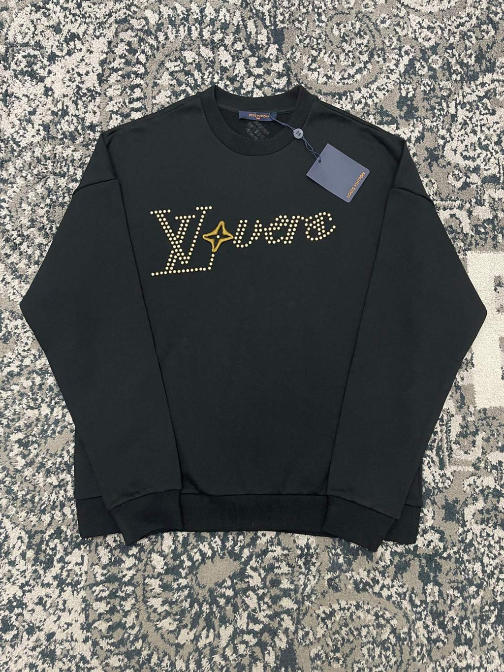Louis Vuitton Men's Spring and Autumn Letter Printed Round Neck Cotton Long Sleeve Sweatshirt Pullover #72432