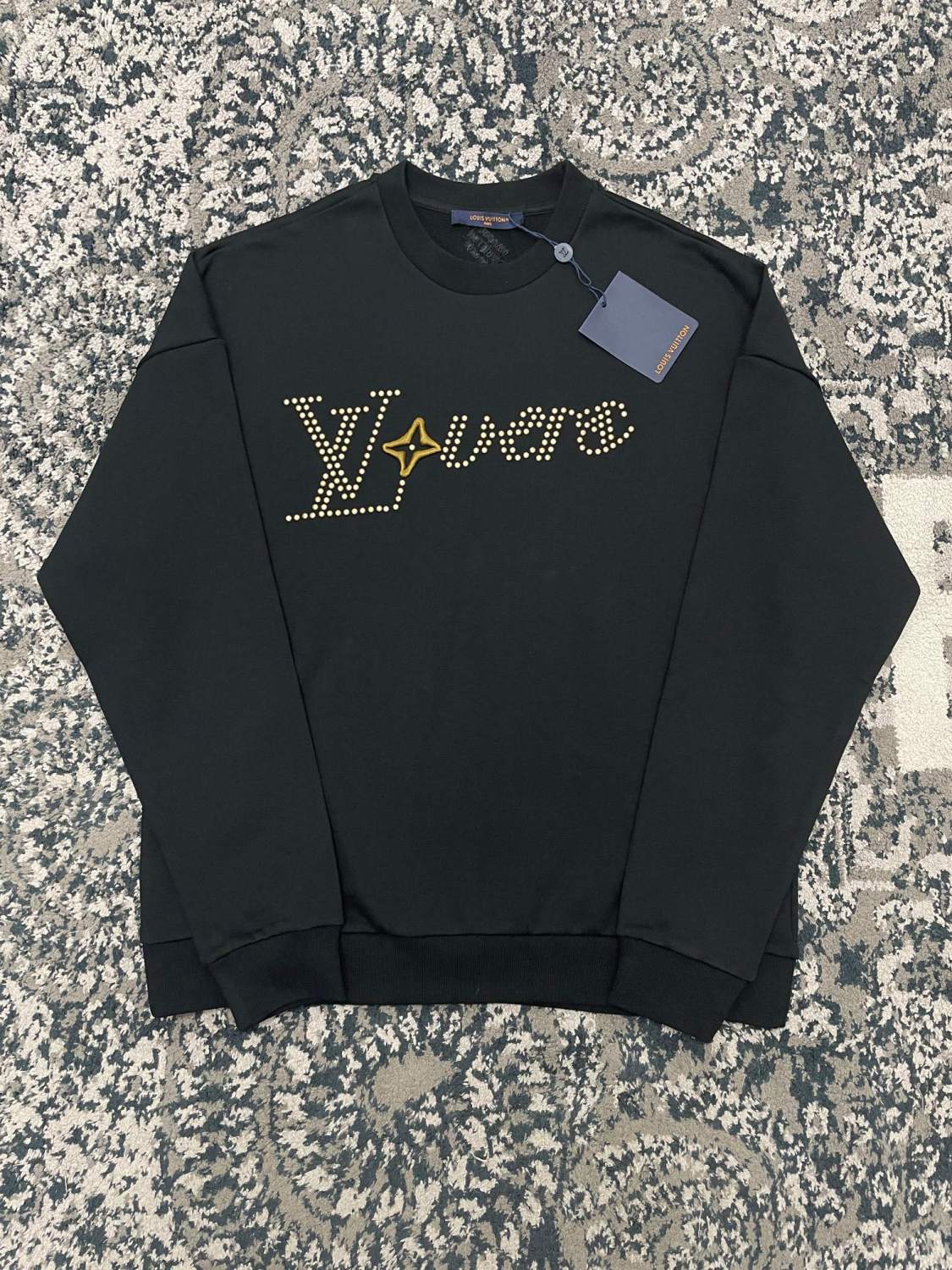 Louis Vuitton Men's Spring and Autumn Letter Printed Round Neck Cotton Long Sleeve Sweatshirt Pullover #72432