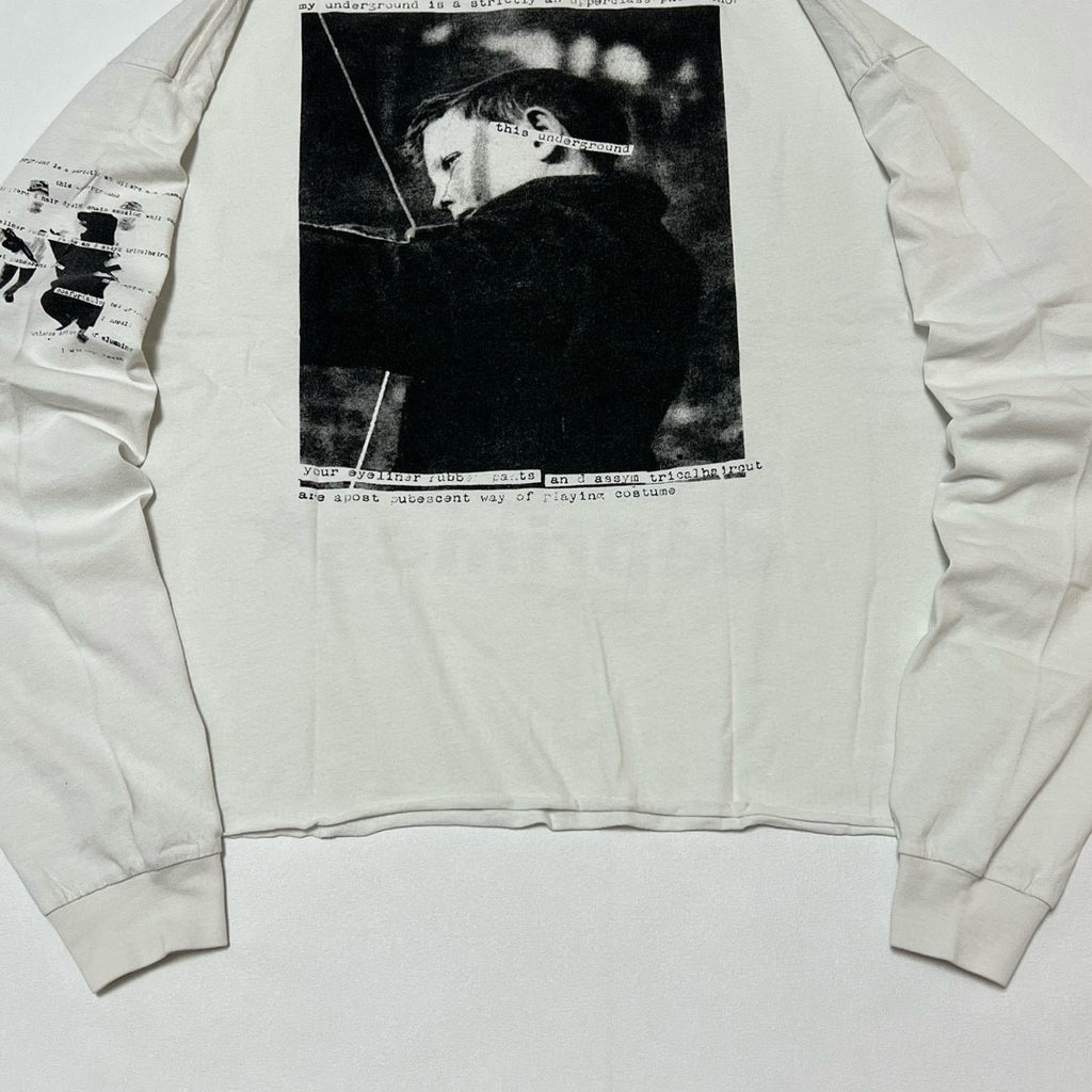 Enfants Riches Deprimes Men's Summer Ribbed Knit Washed Loose Pattern Printed Long Sleeve T-Shirt Pullover Ngvp #73357