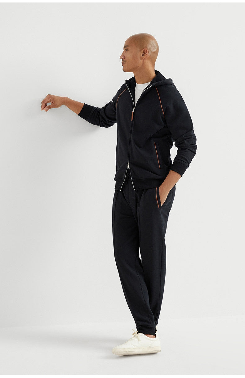 Brunello Cucinelli Men's Lace-up Sweatpants Four Seasons Solid Color Cotton Casual Drawstring Trousers Pants Ngvp #1767