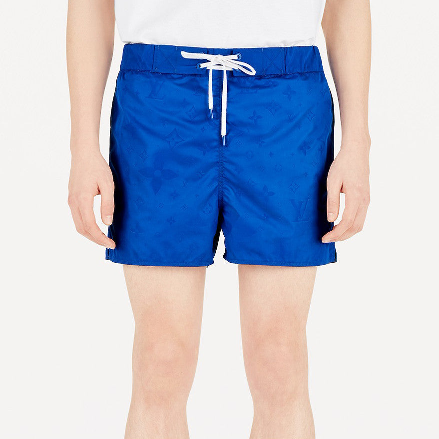 Louis Vuitton Men's Summer Solid Colour Logo Print Lace Up Beach Casual Shorts Pants #99473