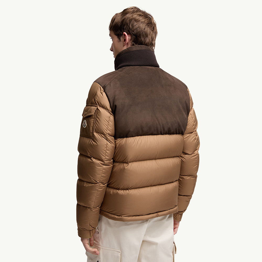 Moncler Beige Cheverny Suede Short Down Jacket Short Down Jackets #335922