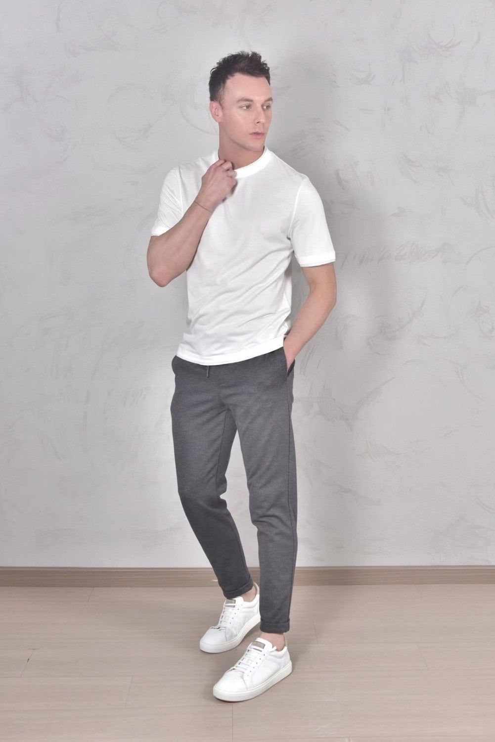 Brunello Cucinelli Men's Spring And Summer Fashion Trend Color Blocking Classic Short-sleeved Comfortable Positive Shoulder Round Neck T-shirt Tops #99379
