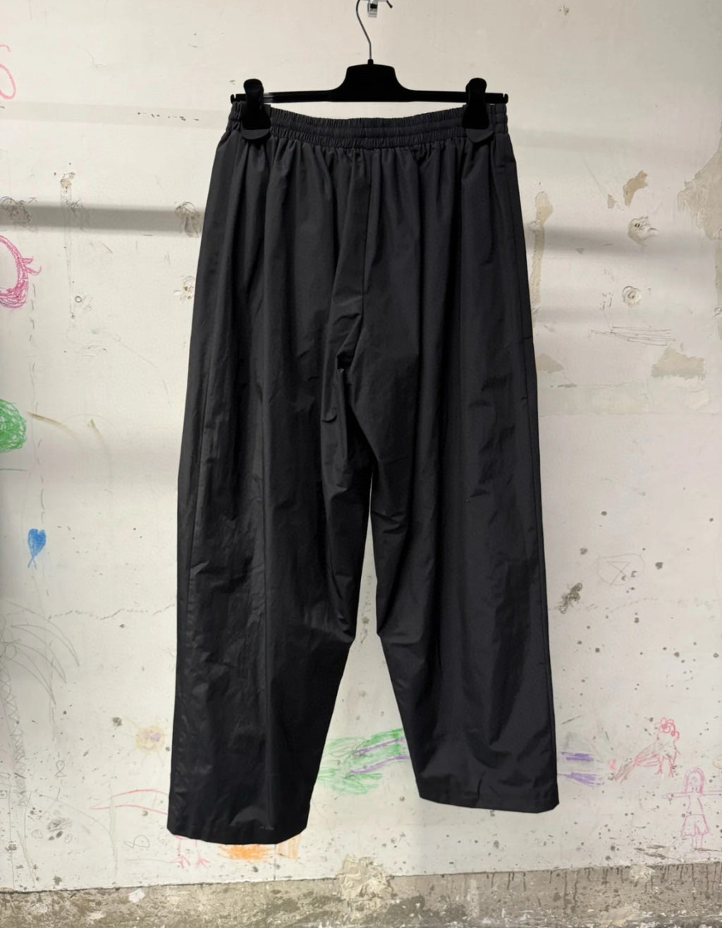 Balenciaga Men's Spring/Summer Solid Color Elastic Mid-Waist Lace-Up Casual Pants #75632