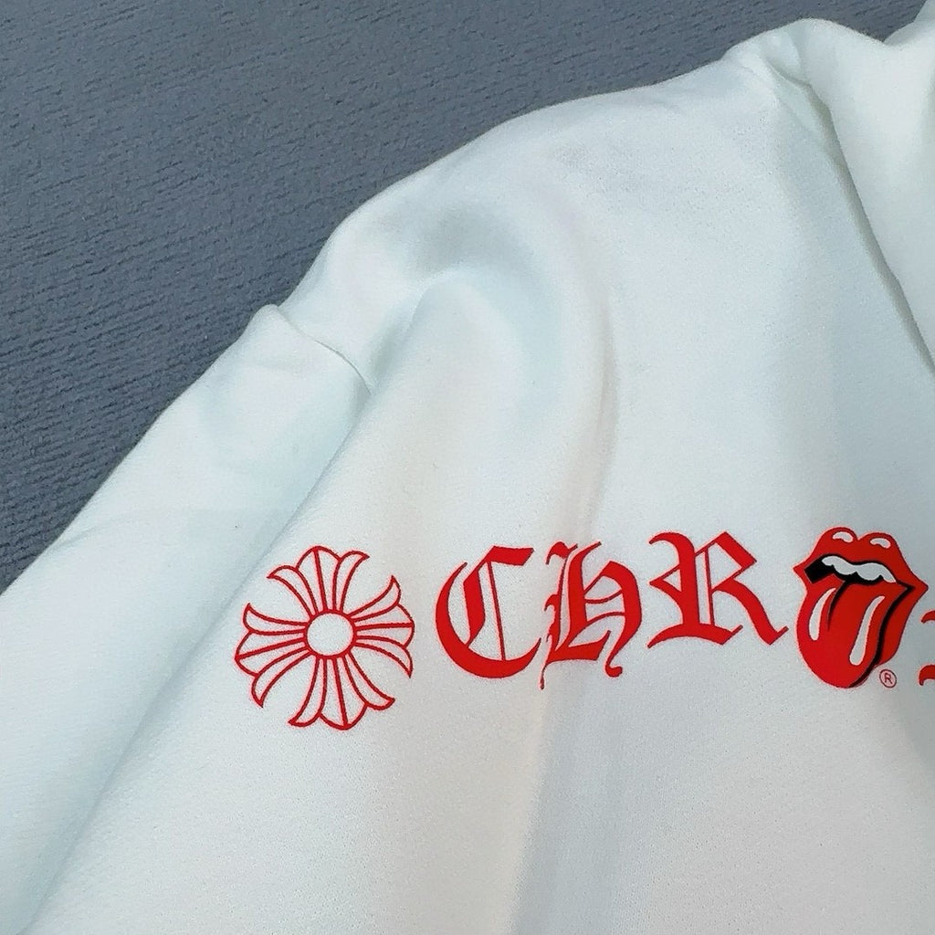 Chrome Hearts Men's Spring and Fall Solid Color Logo Printed Zipper Long Sleeve Hooded Jacket #73629