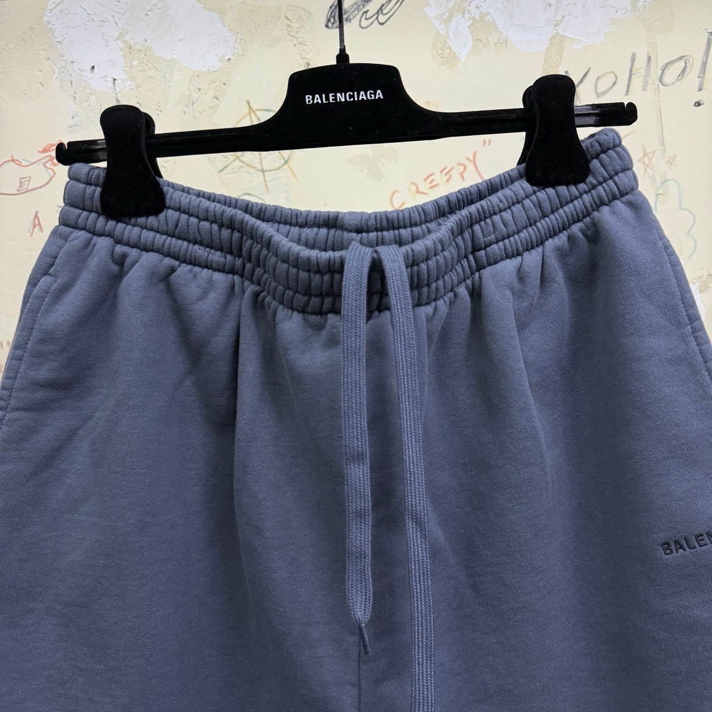 Balenciaga 25FW Men s Balenciaga Back Zipup Hoodie Regular Fit in Faded Dark Blue black Hoodie Shorts Set #332366