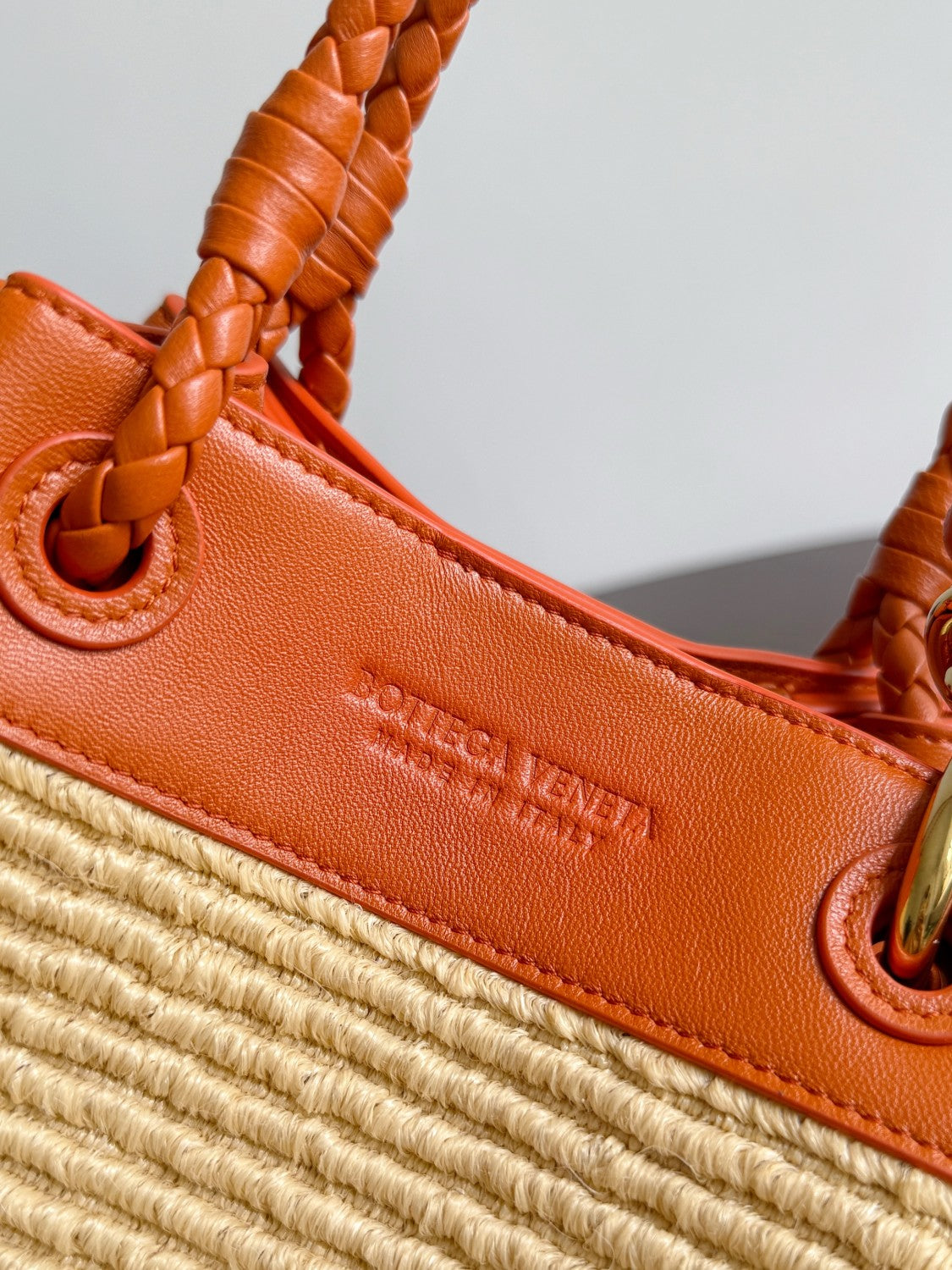Bottega Veneta Small Parachute Women's Adjustable Detachable Shoulder Strap Raffia And Leather Shoulder Bag Handbag Bags #77633