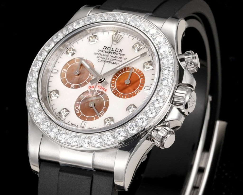 Rolex Men's Automatic Mechanical Movement 100 Meter Water Resistant Dial Watch with Diamonds #74589