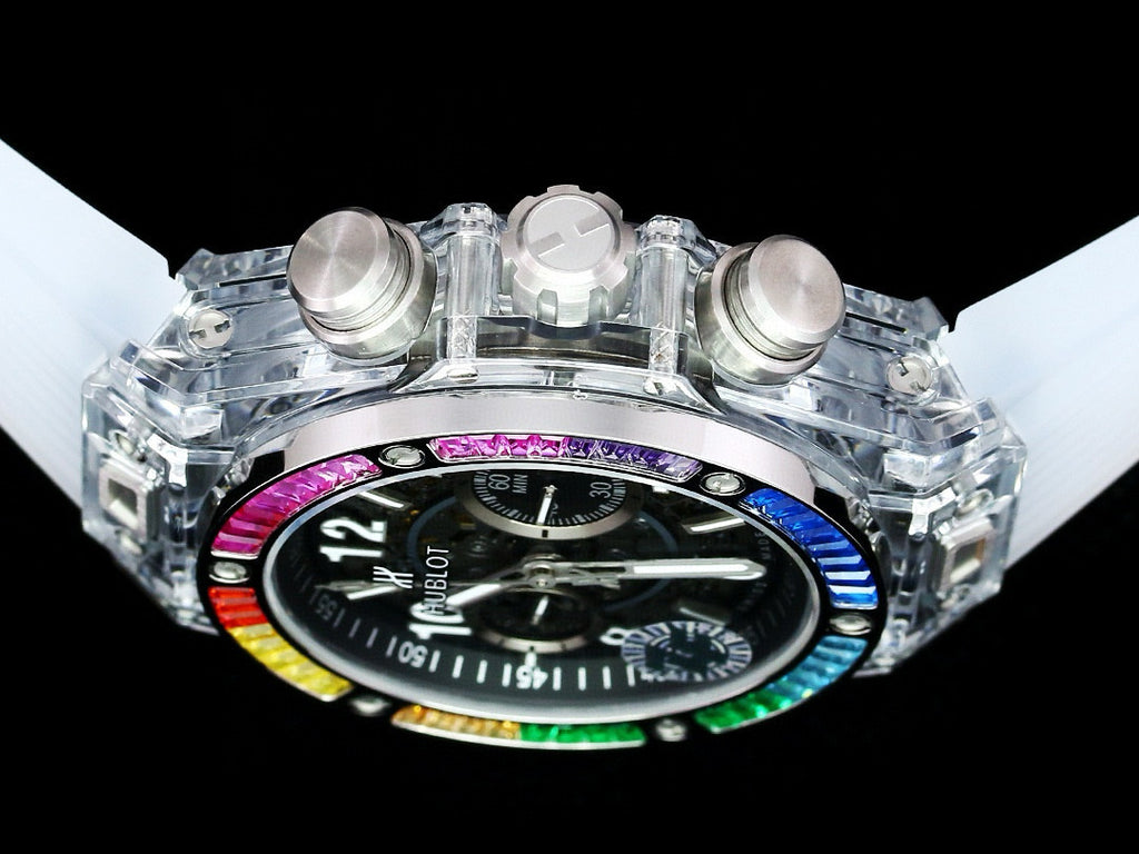 Hublot Men's Transparent Dial Mechanical Watch 45mm #97384