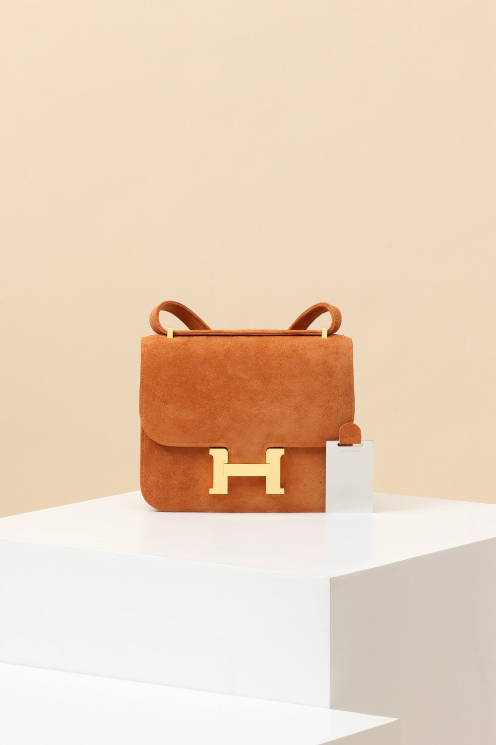 Hermès Suede Backpack Crossbody Bag #381136