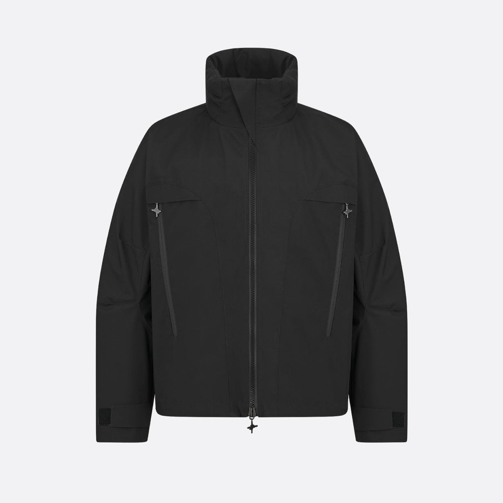 Dior And Lewis Hamilton Parker Coat Men's Fall And Winter Hooded Zipper Black Jacket Fashion Trend Logo Short Jacket #81418