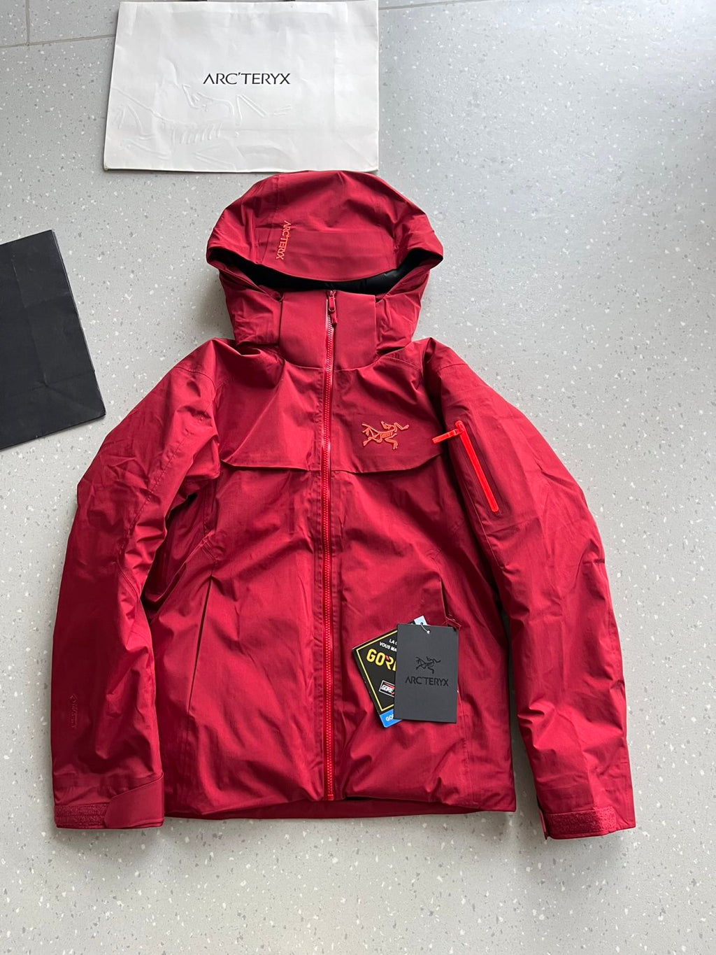 Arcteryx Autumn And Winter Solid Color Zipper Waterproof Windproof Long-Sleeved Hooded Jacket #74667
