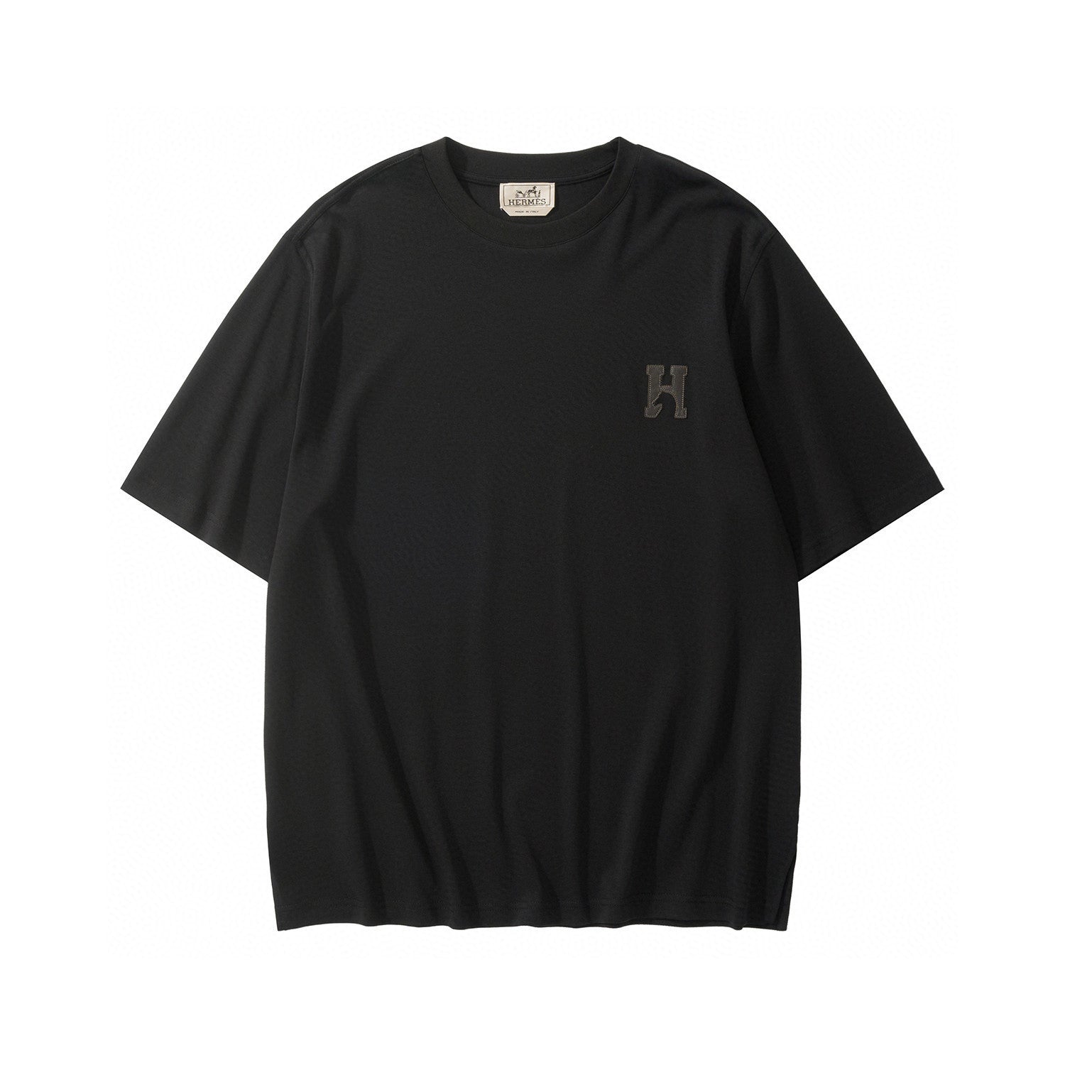 Hermès H Cheval T-shirt with Leather Detail #375796