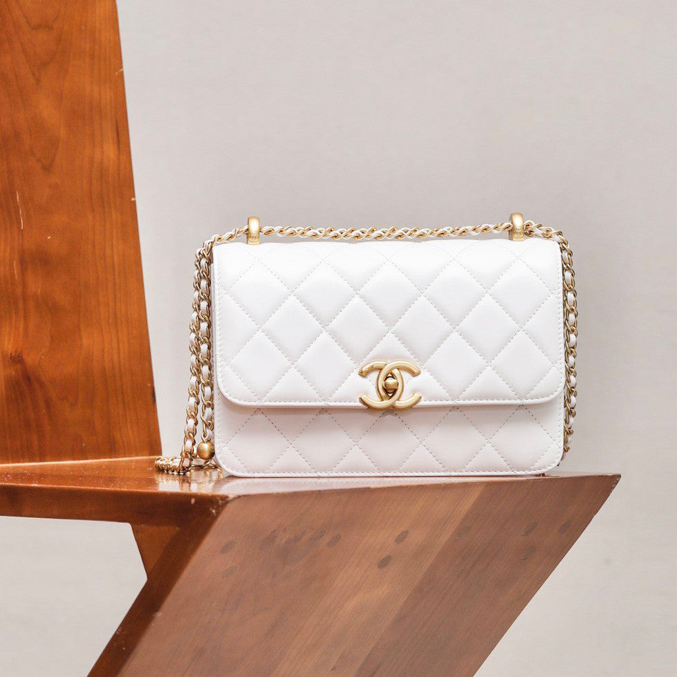 Chanel CF Women's Classic Fashion Solid Color Metal Logo Calfskin Handbag Crossbody Bag Bags #78196