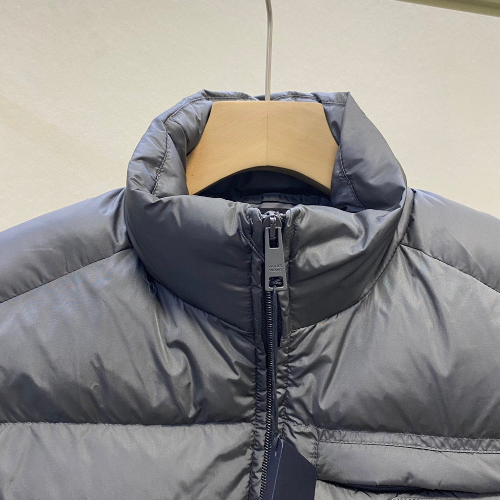 Prada Striped Sleeveless Down Vest #22111