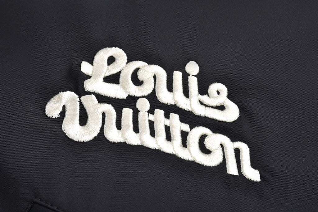 Louis Vuitton Men's Spring and Autumn Color Blocking Logo Embroidery High Collar Zipper Long Sleeve Jacket #72669