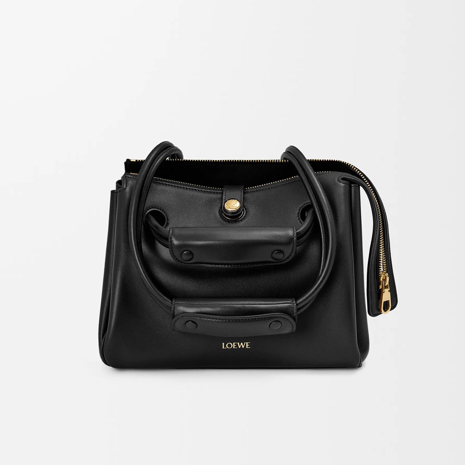 Loewe Madrid Women's Solid Color Letter Logo Gold Hardware Cowhide Handbag Shoulder Bag Bags #77356