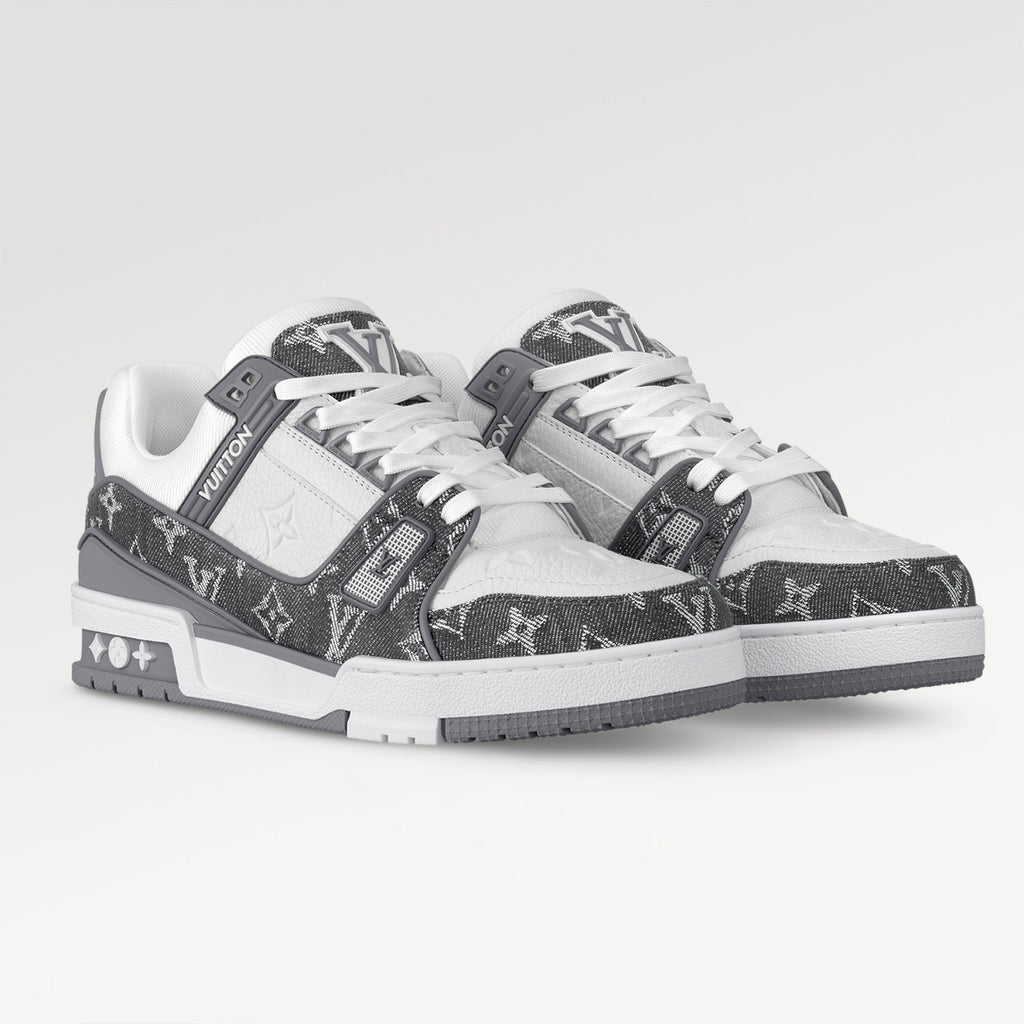 Louis Vuitton LV Trainer Sneakers Monogram Denim Men's And Women's Spring Summer Fashion Exquisite Trend Casual Sneakers Lace-up Low-top Shoes #81436