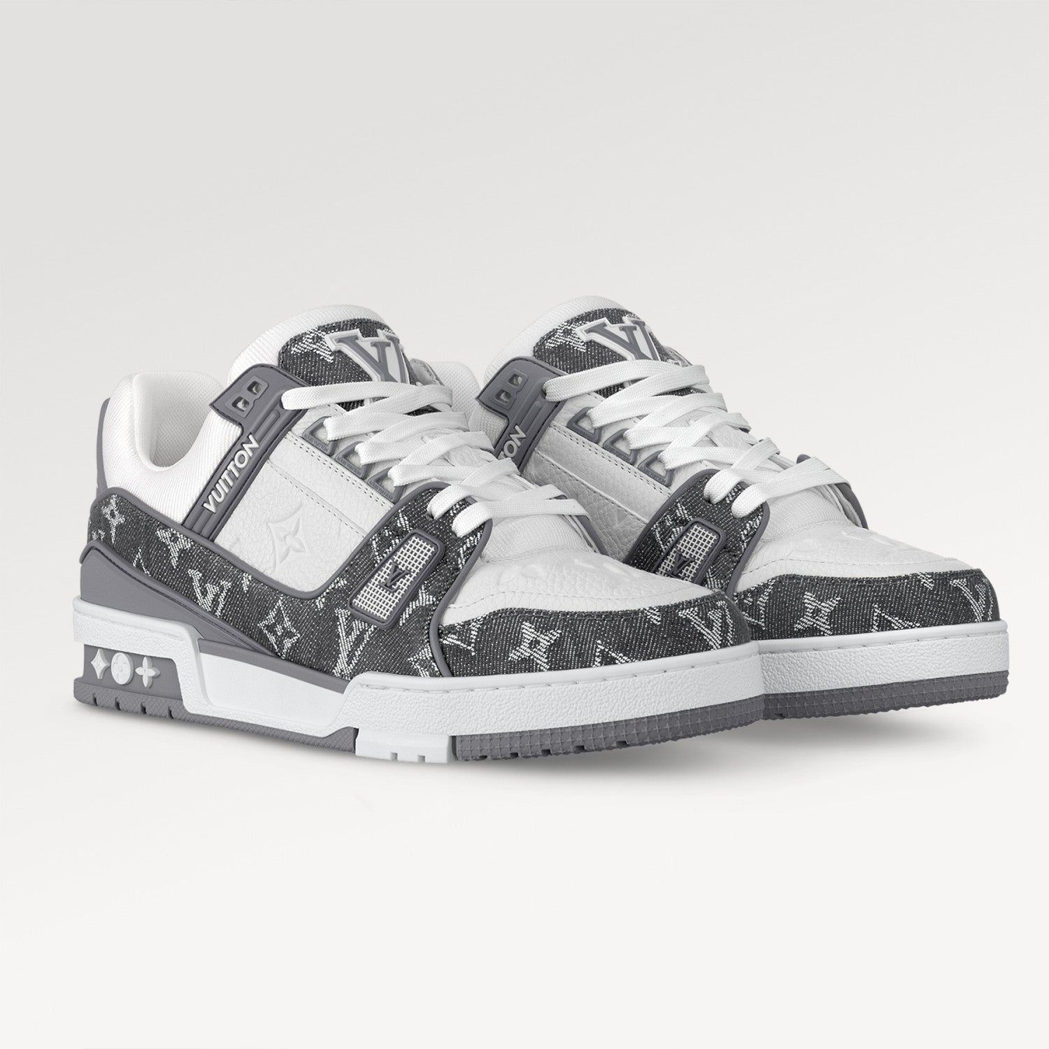 Louis Vuitton LV Trainer Sneakers Monogram Denim Men's And Women's Spring Summer Fashion Exquisite Trend Casual Sneakers Lace-up Low-top Shoes #81436