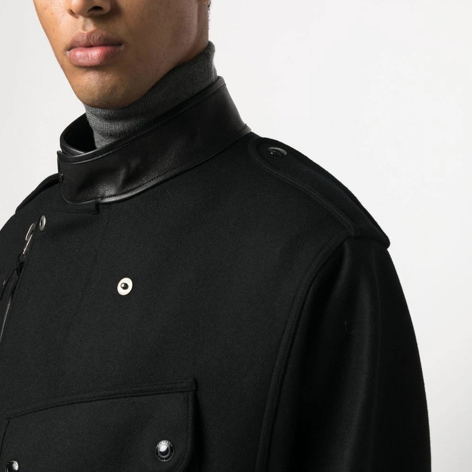Tom Ford Solid Color Slanted Zipper Long Coat Ngvp #6779