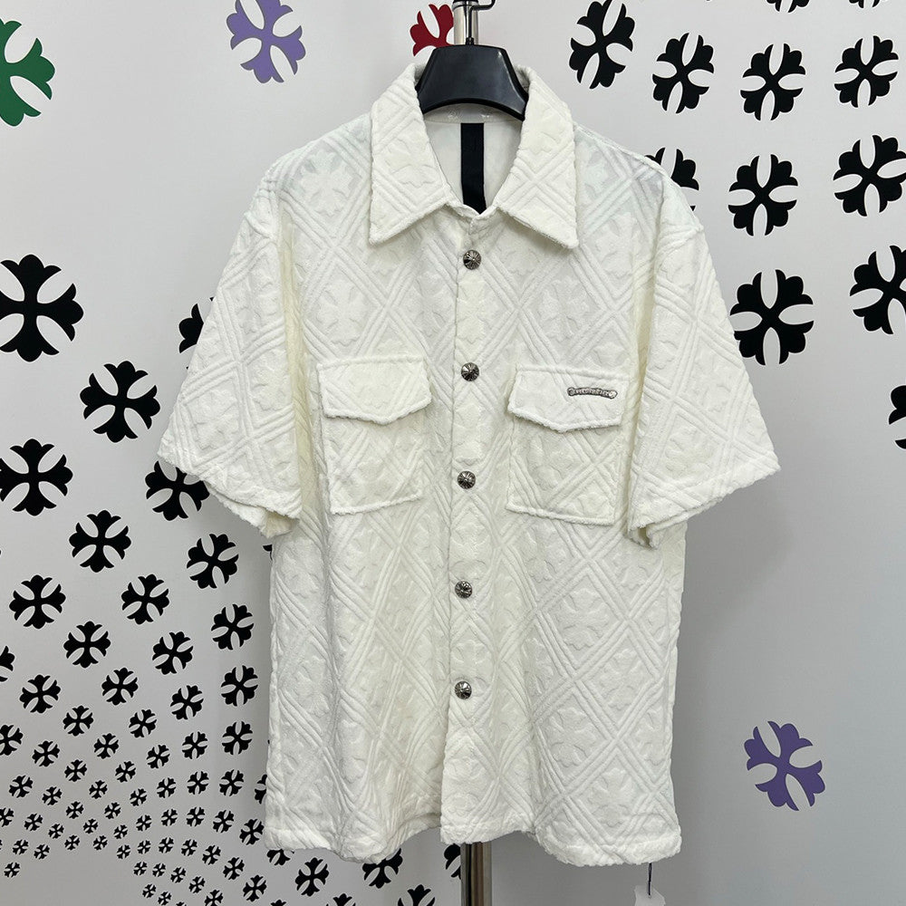 Chrome Hearts Terry Jacquard Short-sleeved Shirt #375817