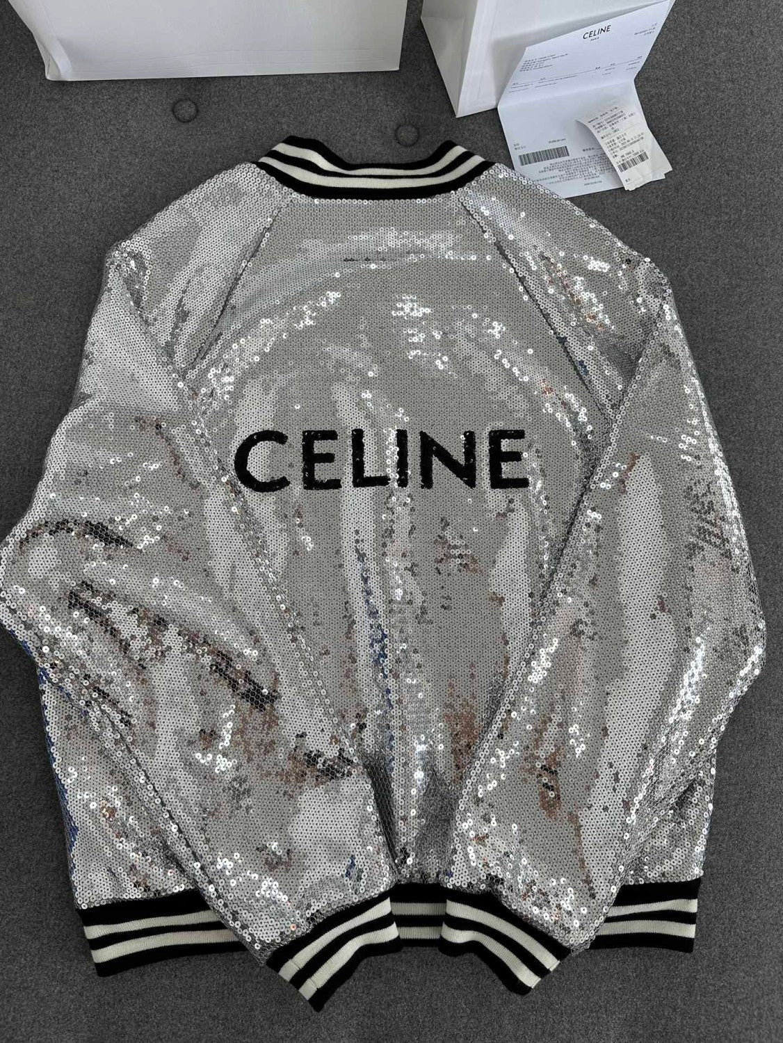 Celine Sequin Bomber Jacket #288699