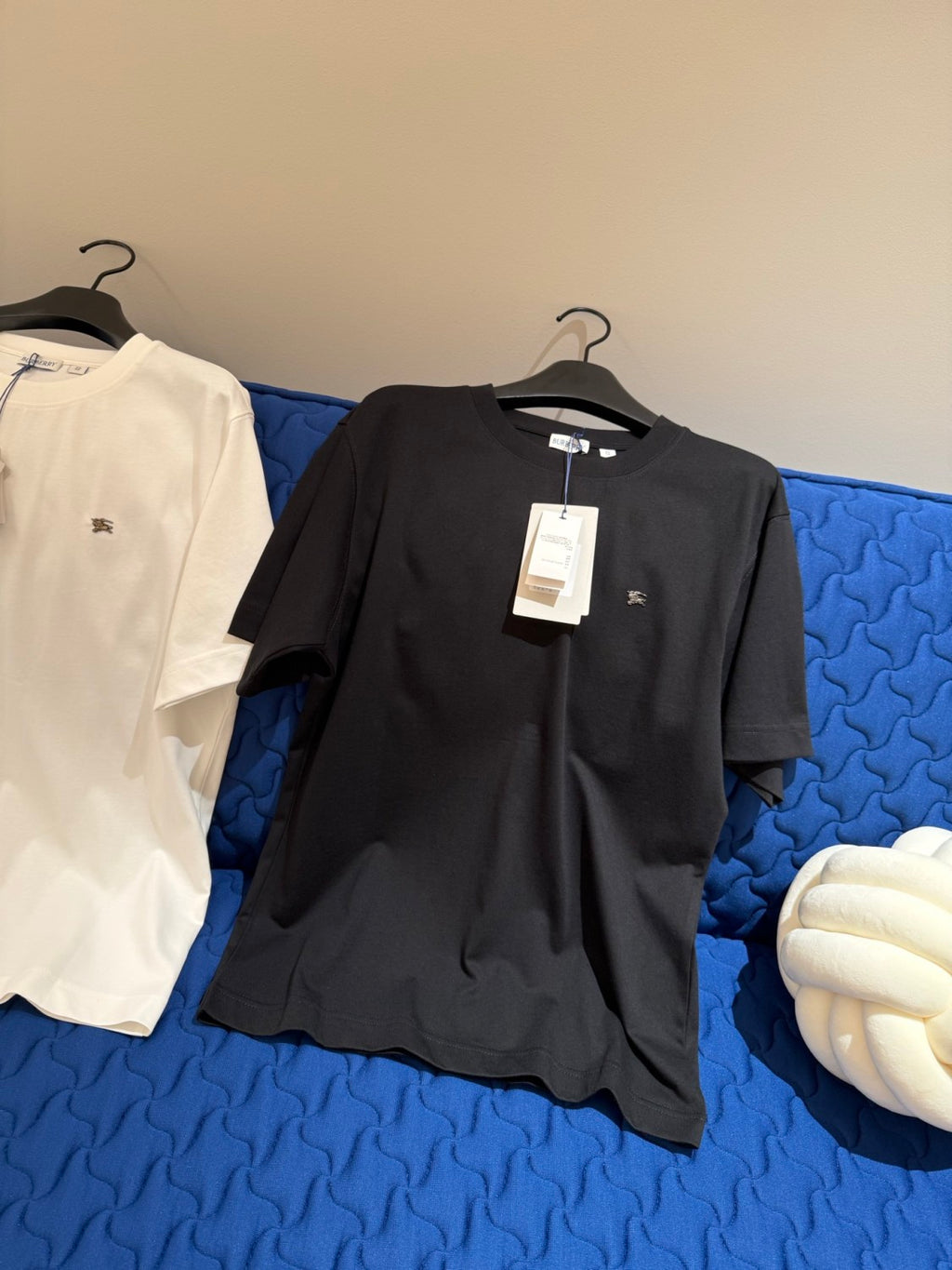 Burberry Metal EKD Cotton T-shirt in Black #378046