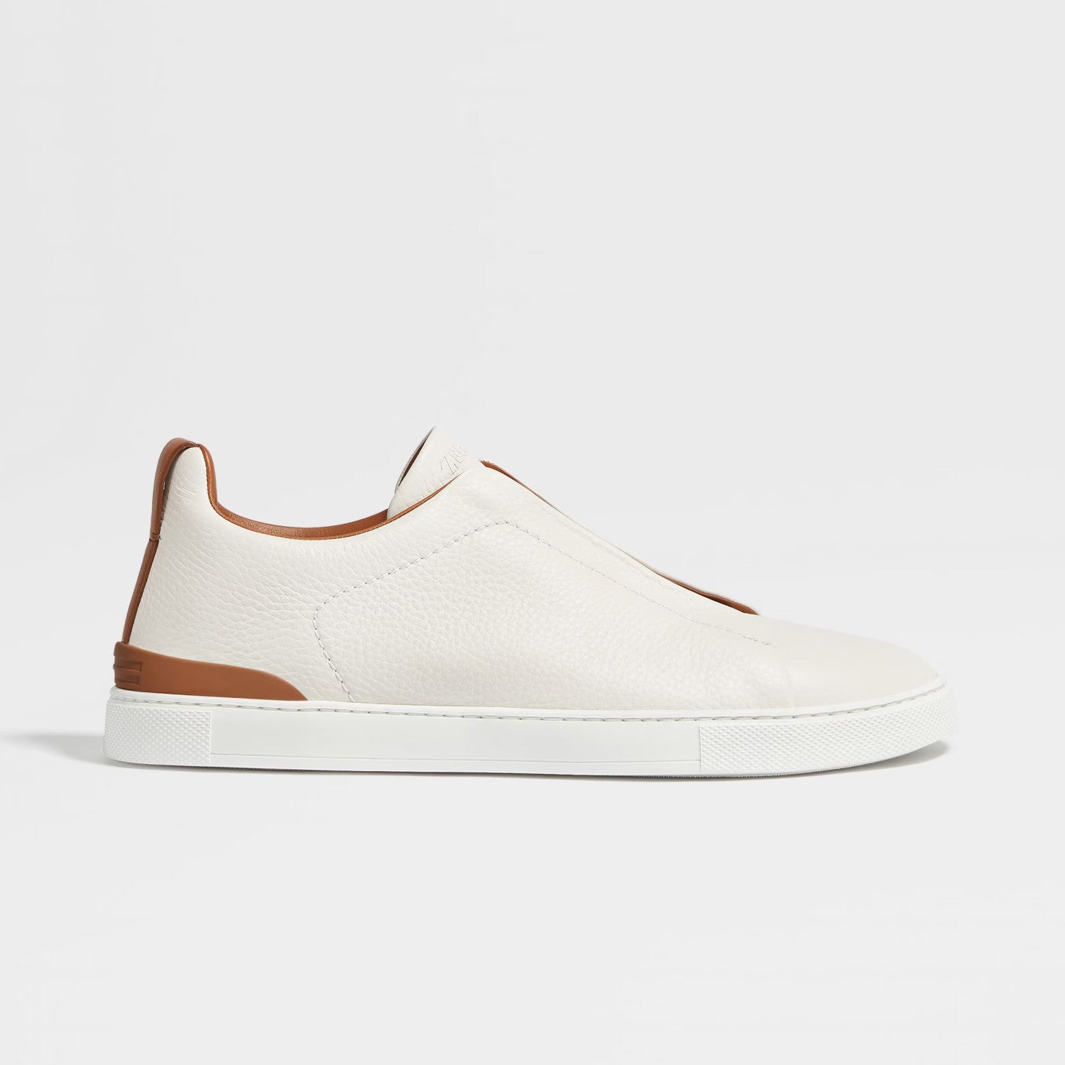 Ermenegildo Zegna Men's Solid Color Leather Fabric Simple Flat Casual Shoes #77223