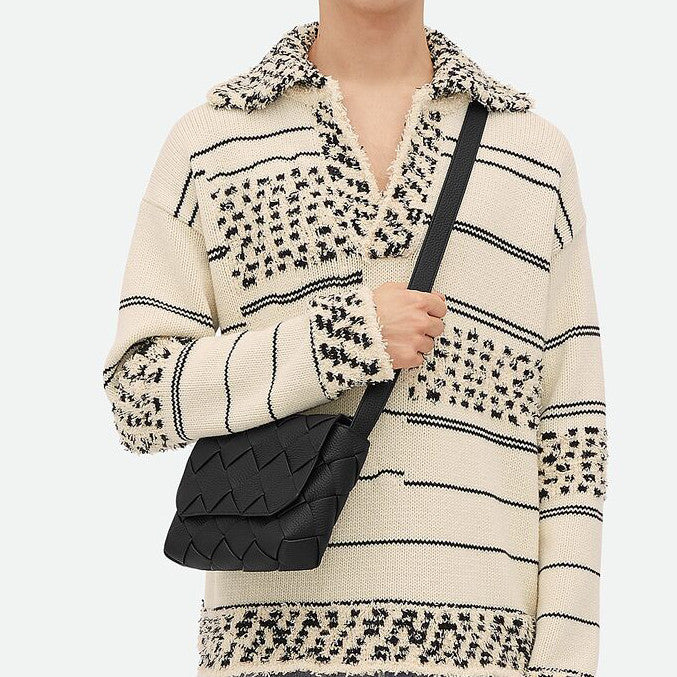 Bottega Veneta  Diago Women's And Men's Fashion Casual Leather Bag With Lychee Texture Magnetic Clasp And Braided Design Shoulder Bag And Crossbody Bag Bags 795637V4FV18803 #78344