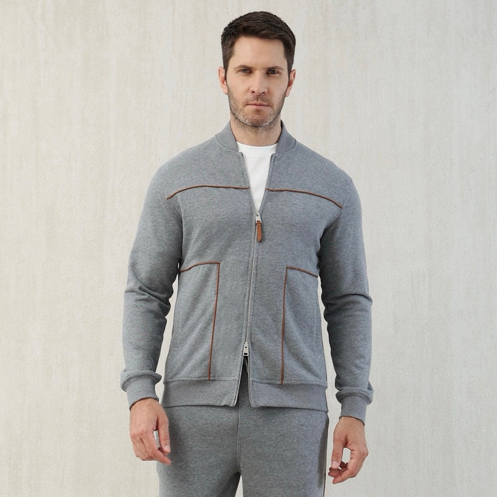 Brunello Cucinelli Men's Spring and Autumn Hooded Long Sleeve Cotton Casual Sports Sweatshirt Zipper Long Sleeve Jacket Ngvp #1766