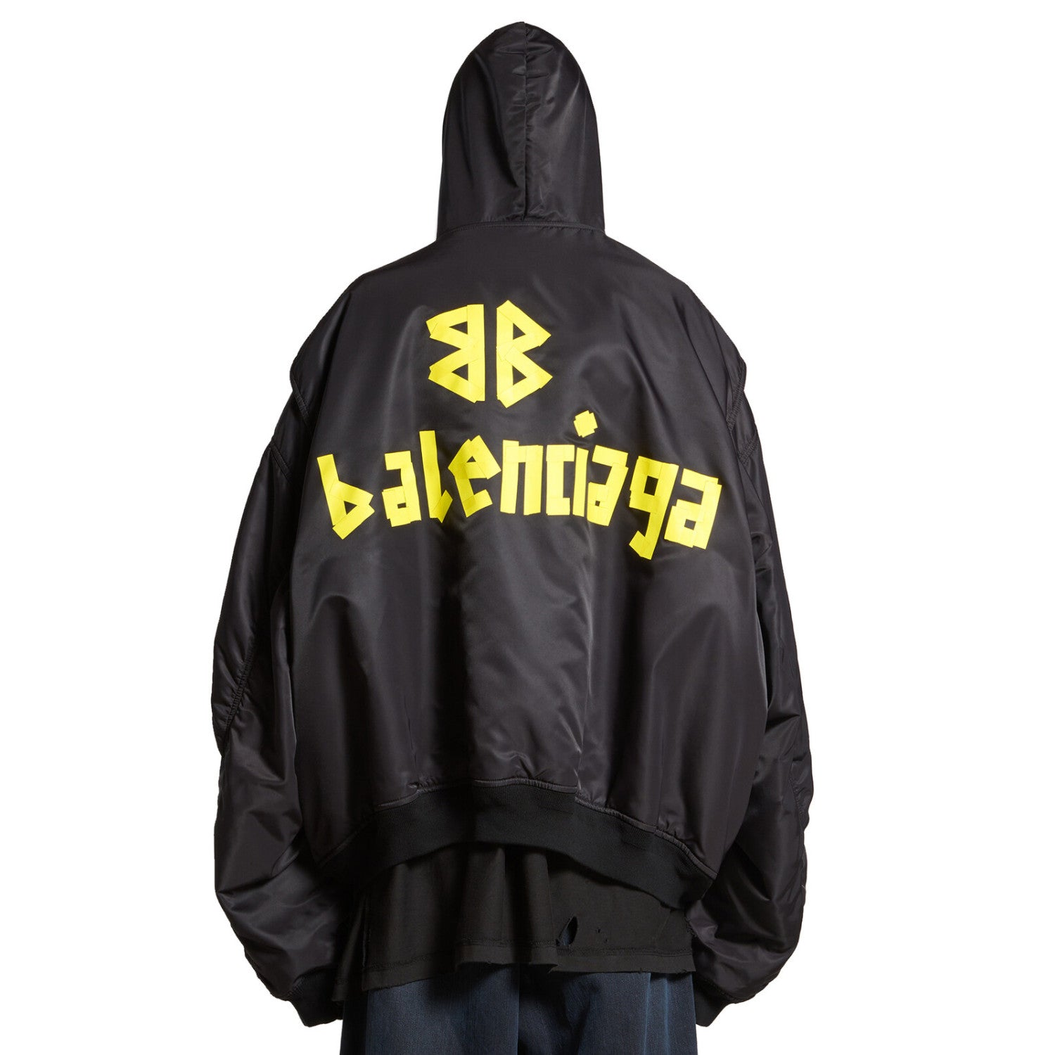 Balenciaga Men's Spring and Autumn Letter Logo Printed Zipper Hooded Long Sleeve Jacket #74698